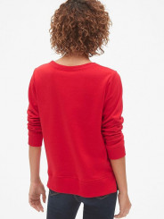Three-quarter sleeve sweatshirt dress