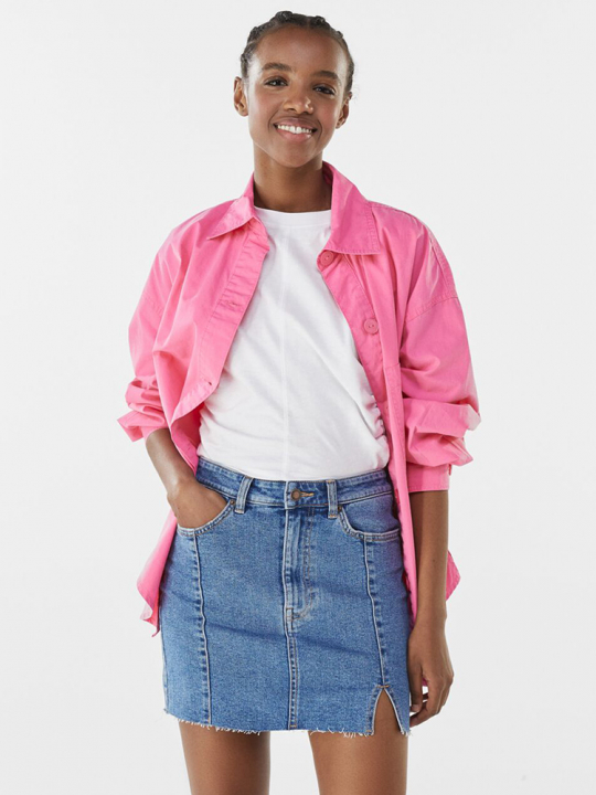 High waist shop skirt denim jacket