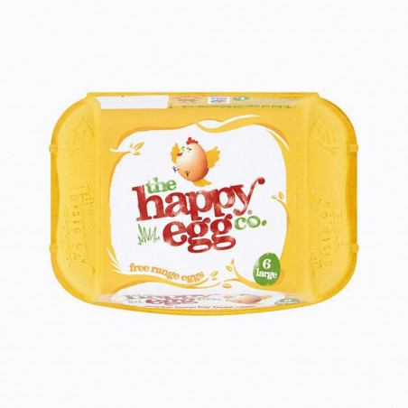 Happy Egg Free Range Eggs Large 6 Pack