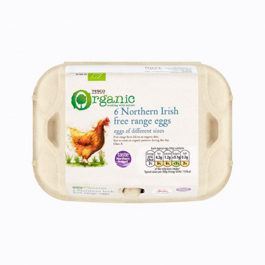 Tesco Mixed Sized Organic Eggs 6 Pack