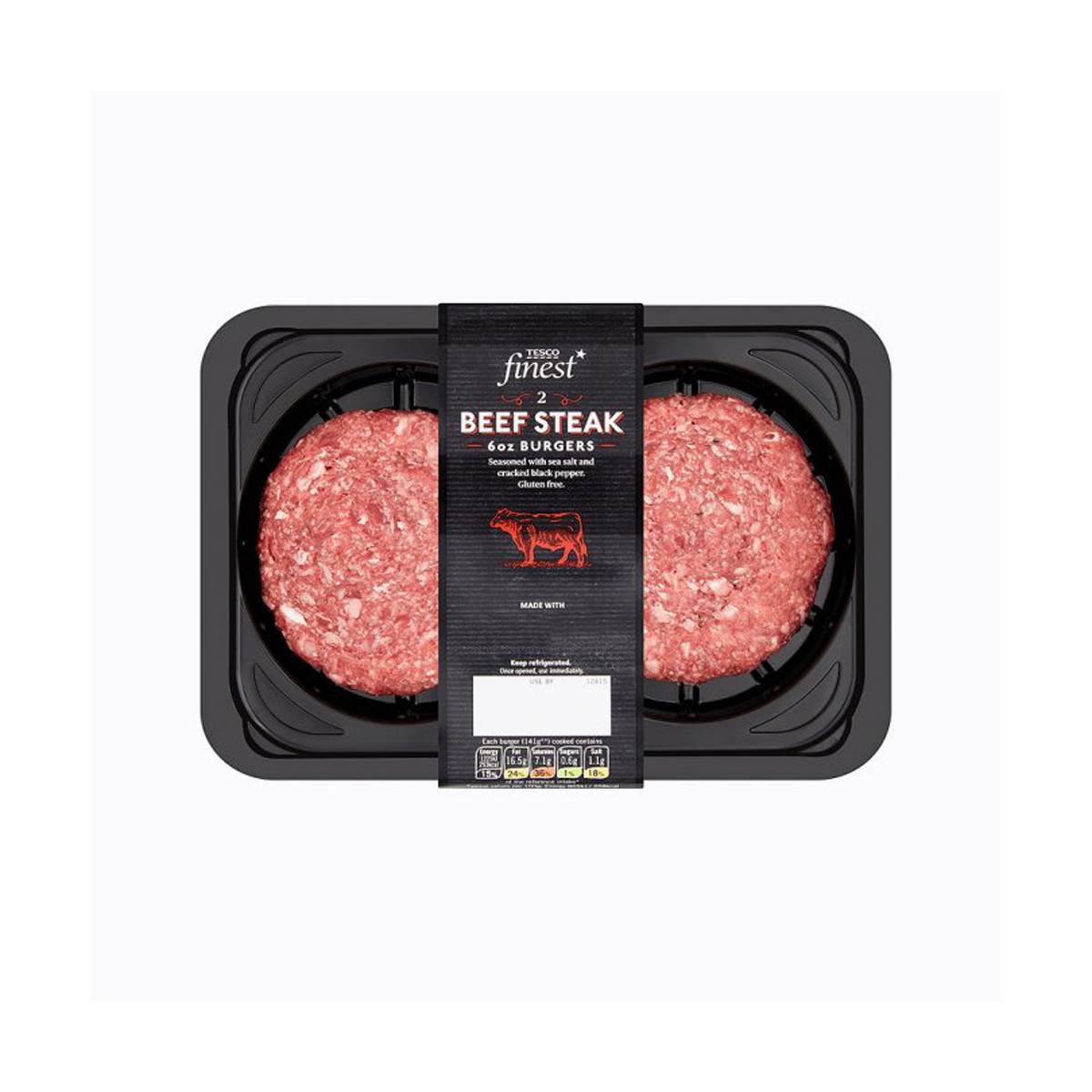 Tesco Finest 2 Gluten Free Beef Burgers