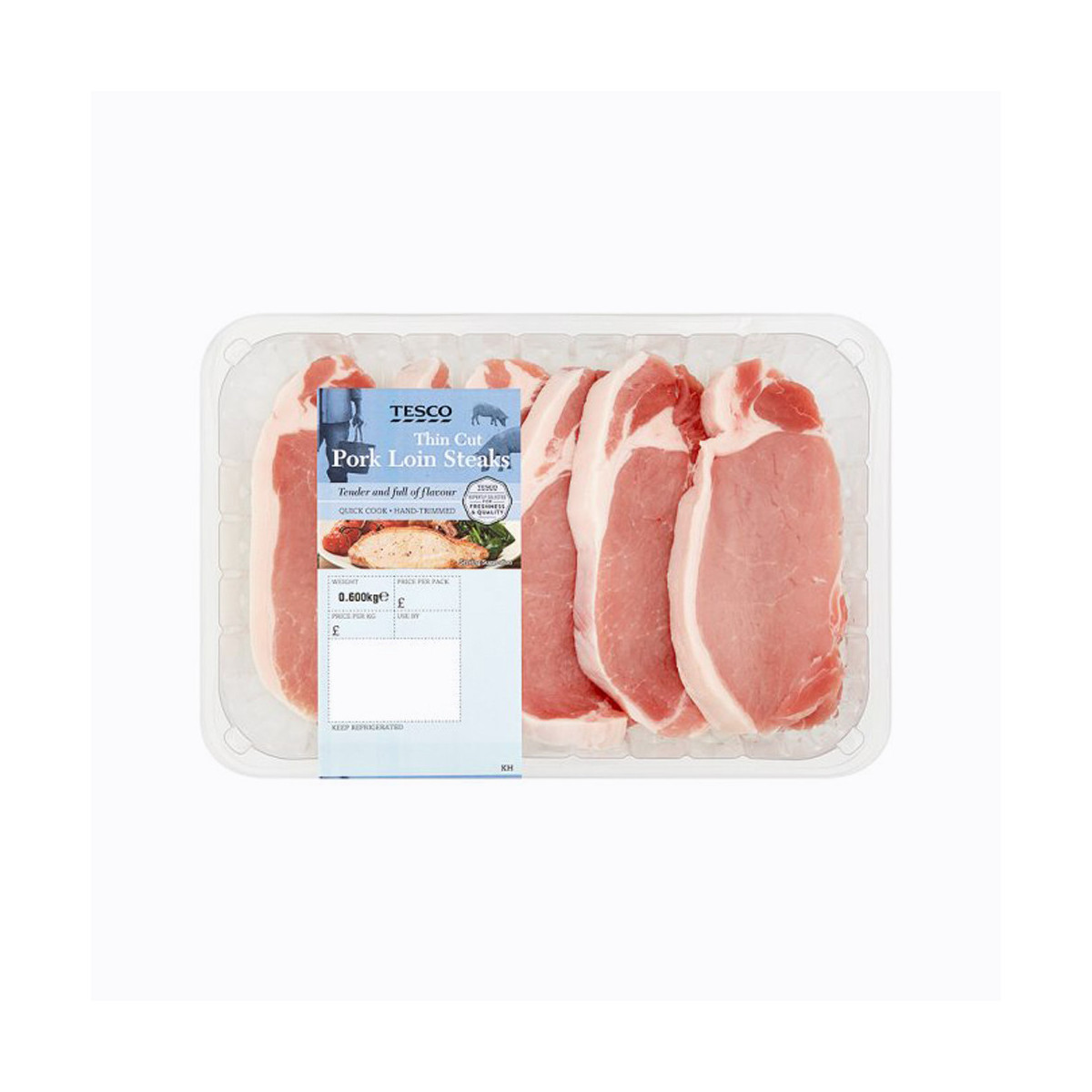 Tesco Thn Cut Pork Loin Steaks 6 Pack