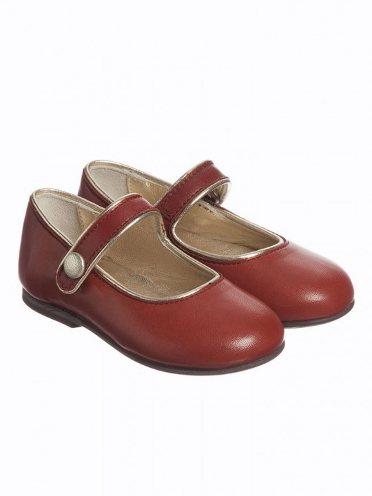 Girls Brown Leather 'Robine' Shoes