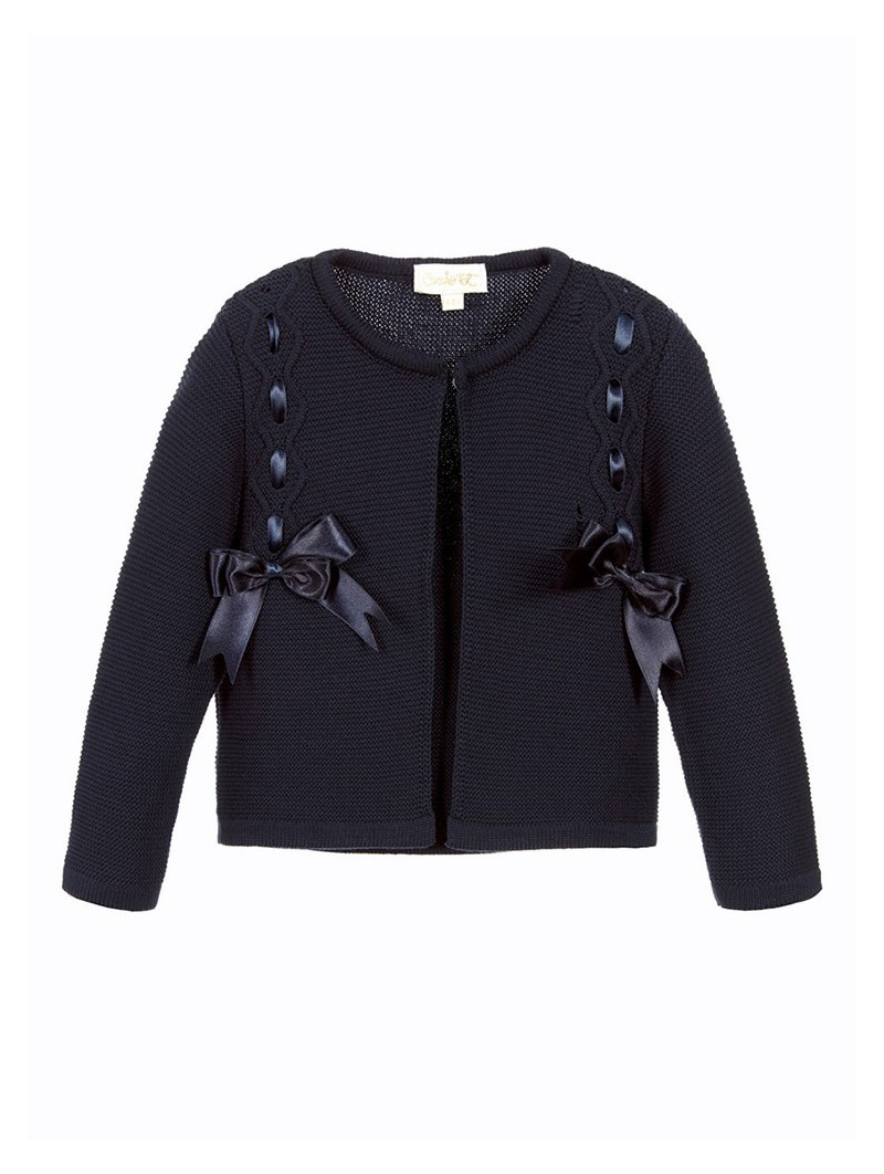 Girls Cotton Cardigan with Bows