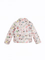 Baby Girls Pink Monster Space Print Padded Jacket