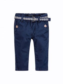 Baby Boys Blue Trousers with Belt